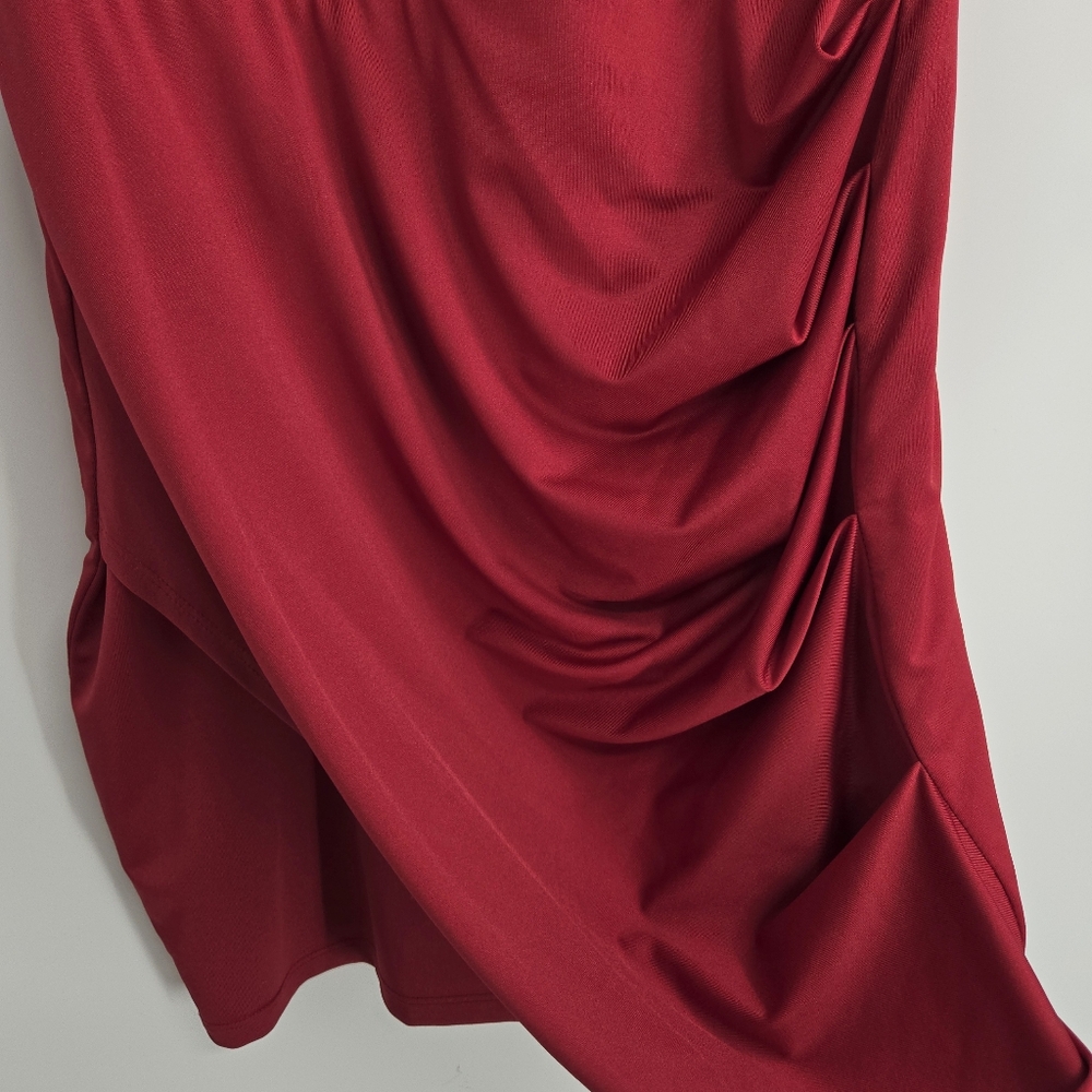 Black Halo Alexa Ruched Sheath Dress with‎ 3/4 Puff Sleeves - Picture 6 of 16